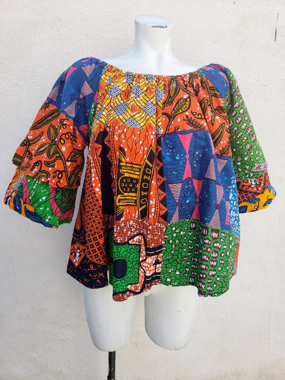 Advance Apparels full patchwork style one size top